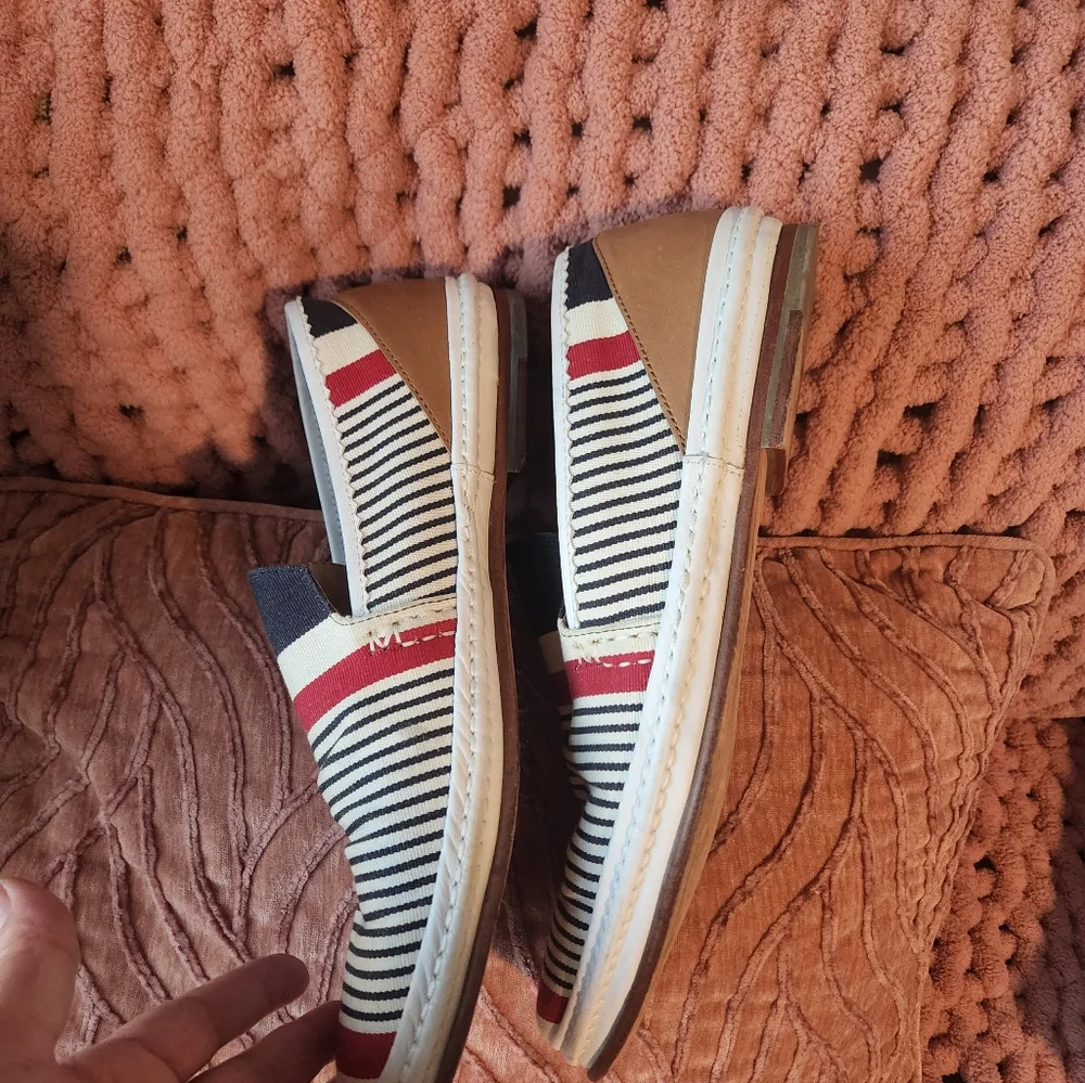 Striped Loafers - Red and Black